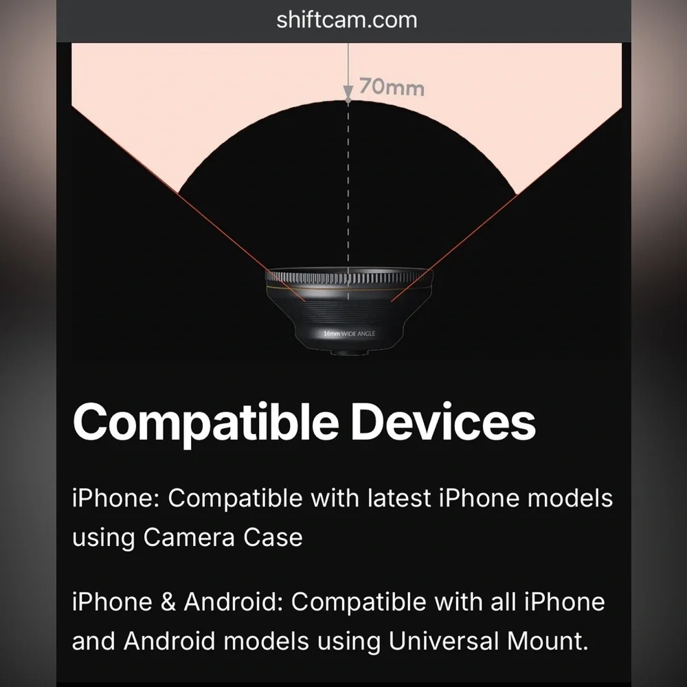 Shiftcam 16mm Wide Angle Lens